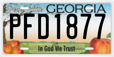 GA license plate PFD1877
