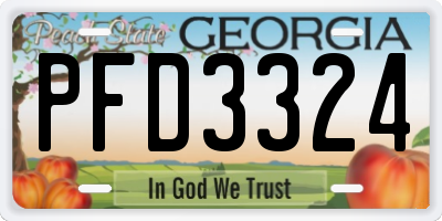 GA license plate PFD3324