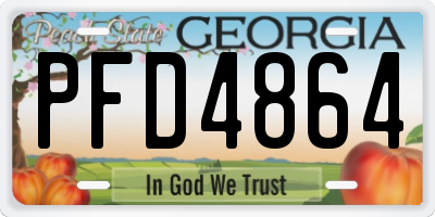 GA license plate PFD4864