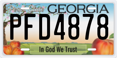 GA license plate PFD4878