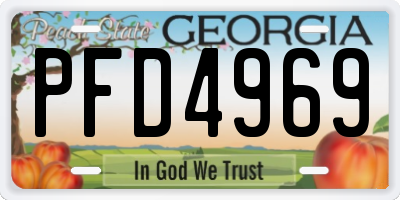 GA license plate PFD4969