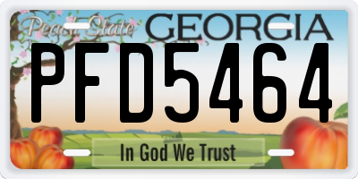 GA license plate PFD5464