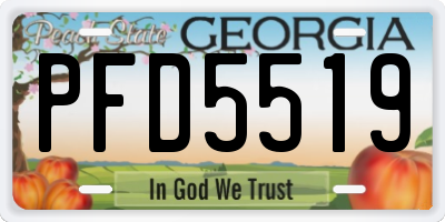 GA license plate PFD5519