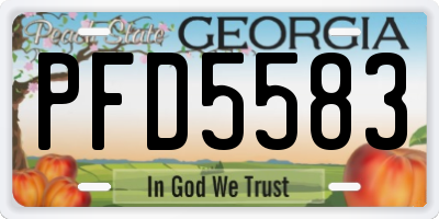 GA license plate PFD5583