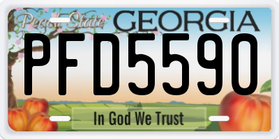 GA license plate PFD5590