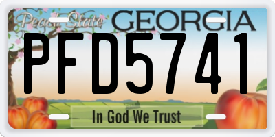 GA license plate PFD5741