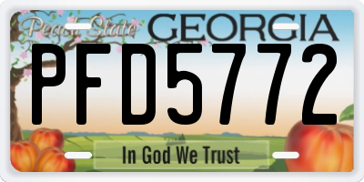 GA license plate PFD5772