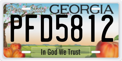GA license plate PFD5812