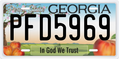 GA license plate PFD5969
