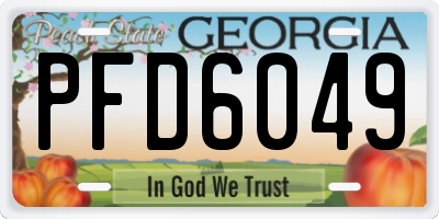 GA license plate PFD6049