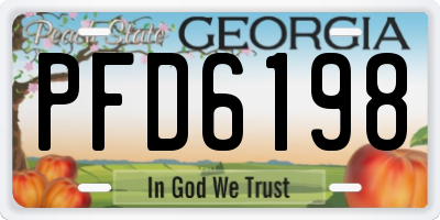 GA license plate PFD6198