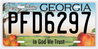 GA license plate PFD6297