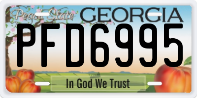 GA license plate PFD6995