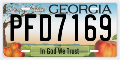 GA license plate PFD7169