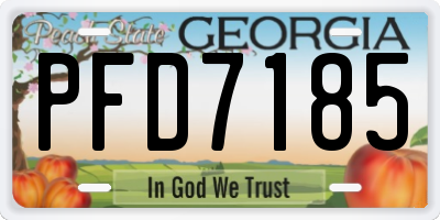 GA license plate PFD7185