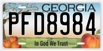 GA license plate PFD8984