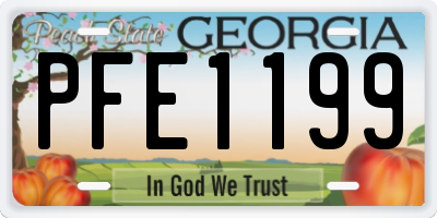 GA license plate PFE1199