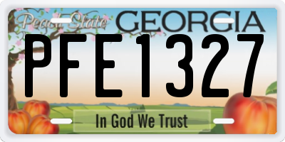 GA license plate PFE1327