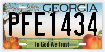 GA license plate PFE1434