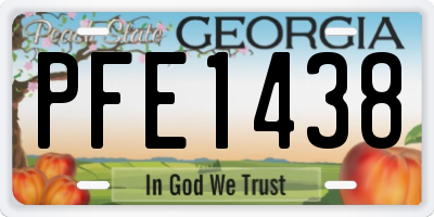 GA license plate PFE1438