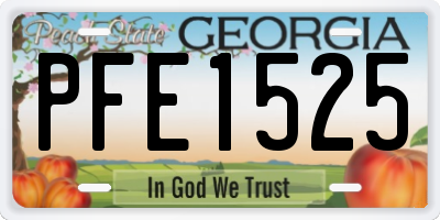 GA license plate PFE1525