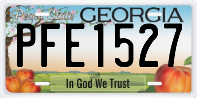 GA license plate PFE1527