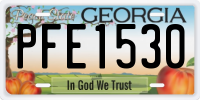 GA license plate PFE1530