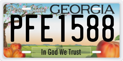 GA license plate PFE1588