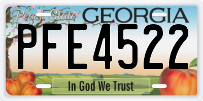 GA license plate PFE4522