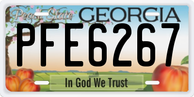 GA license plate PFE6267