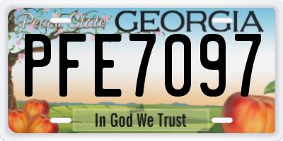 GA license plate PFE7097