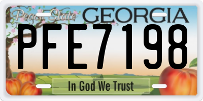 GA license plate PFE7198