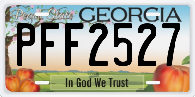 GA license plate PFF2527