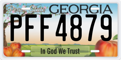 GA license plate PFF4879