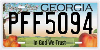 GA license plate PFF5094