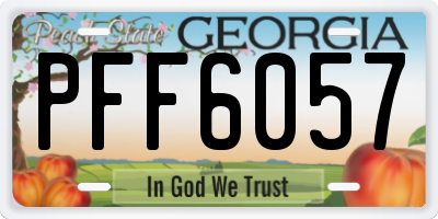 GA license plate PFF6057