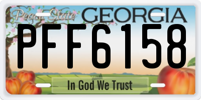 GA license plate PFF6158