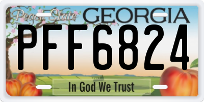GA license plate PFF6824