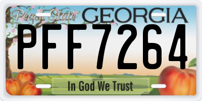 GA license plate PFF7264
