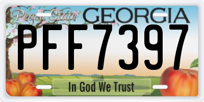 GA license plate PFF7397