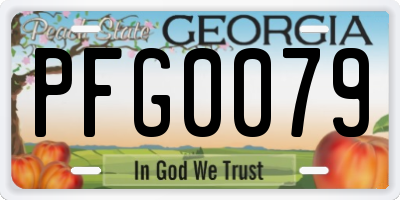 GA license plate PFG0079