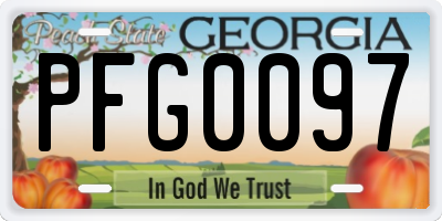 GA license plate PFG0097