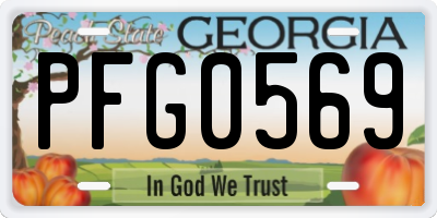 GA license plate PFG0569