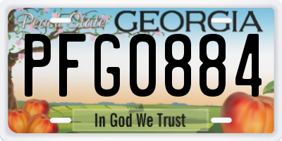 GA license plate PFG0884