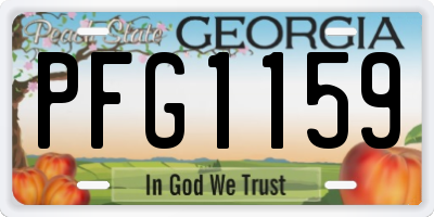 GA license plate PFG1159