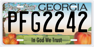 GA license plate PFG2242