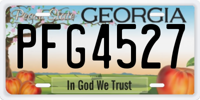 GA license plate PFG4527