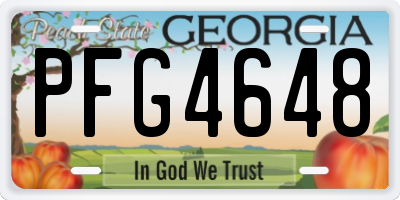 GA license plate PFG4648