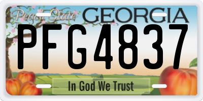 GA license plate PFG4837