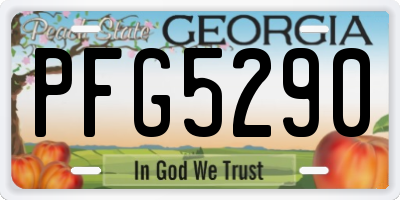 GA license plate PFG5290